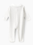 Tiny Hug Baby Boys' Cotton Knit Sleepsuit - White