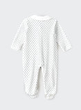 Tiny Hug Baby Boys' Cotton Knit Sleepsuit - White & Blue