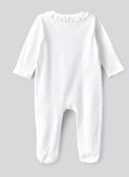 Tiny Hug Baby Girls Cotton Knit Sleepsuit - White