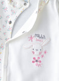 Tiny Hug Baby Girls Cotton Knit Sleepsuit - White