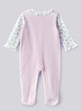 Tiny Hug Baby Girls Cotton Knit Sleepsuit - Floral Pink