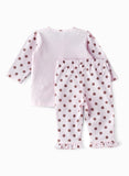 Tiny Hug Baby Girls 2-Piece Cotton Knit Set - Pink & Brown