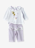 Tiny Hug Baby Girls 2-Piece Cotton Knit Set - White & Purple