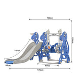 Megastar Slide, Swing, Score! Dino Play Gym – Blue