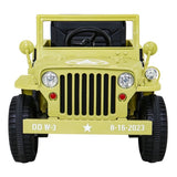 Megastar 2 V Rideon Army Classic Jeep 12V With 2 Seats And Parental Remote Control - Beige