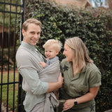 Mushie Baby Carrier Wrap Gray Melange - Laadlee
