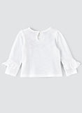 Jelliene Girls Cozy Knit Long Sleeve T-Shirt - White