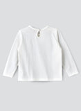 Jelliene Cozy Knit Long Sleeve T-Shirt for Girls - White