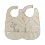 Done By Deer Bib W/Velcro 2-Pack Lalee - Sand