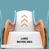 Lovely Baby Rocket Slide With Basketball Hoop - Blue