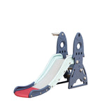 Lovely Baby Rocket Slide With Basketball Hoop - Blue