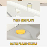 Lovely Baby Slide With Climbing Wall & Basketball Hoop - White