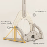Lovely Baby Basketball Stand With Football & Hockey Stick - White