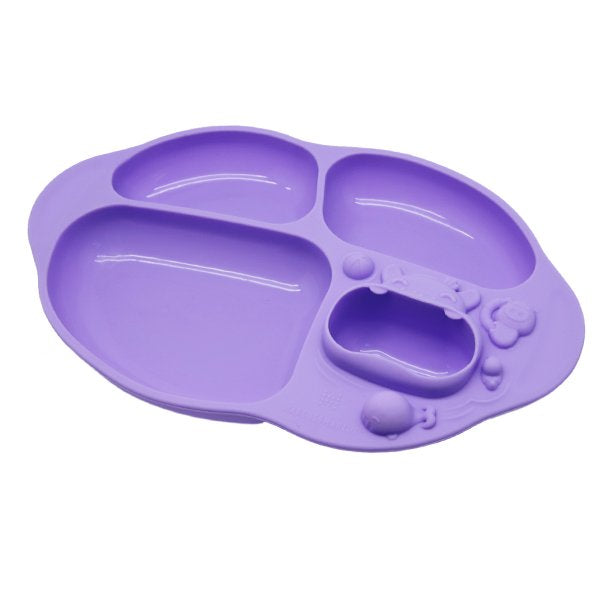Marcus & Marcus - Silicone Yummy Dips Suction Divided Plate - Willo - Laadlee