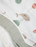 Anvi Baby Set of 3 Organic Bamboo Burp & Bib Cloth - The Flying Whale