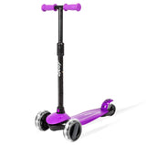 Ziggy 3-Wheel Tilt Scooter With LED light - Purple