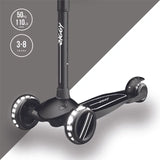 Ziggy 3-Wheel Tilt Scooter With LED light - Black