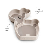 Done By Deer Silicone Stick & Stay Snack Plate Lalee - Sand