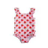 Zoocchini Baby Ruffled Swimsuit - Strawberry