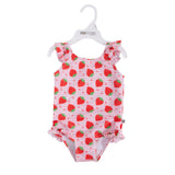 Zoocchini Baby Ruffled Swimsuit - Strawberry