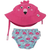 Zoocchini Baby Swim Diaper & Sun Hat Set - Franny the Flamingo