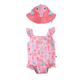 Zoocchini Baby Swimsuit and Hat Set - Seahorse