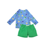 Zoocchini Rashguard Swim Top & Swim Short Sets - Devin the Dino & Friends