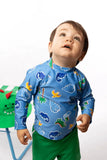 Zoocchini Rashguard Swim Top & Swim Short Sets - Devin the Dino & Friends