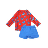 Zoocchini Rashguard Swim Top & Swim Short Sets - Sherman the Shark
