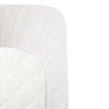 Anvi Baby Organic Bamboo Muslin Fitted Sheet - White Dreams