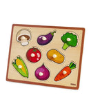 Viga Wooden Knob Puzzle - Vegetable