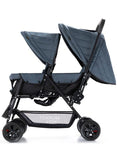 Teknum Double Baby Stroller With Hooks - Grey