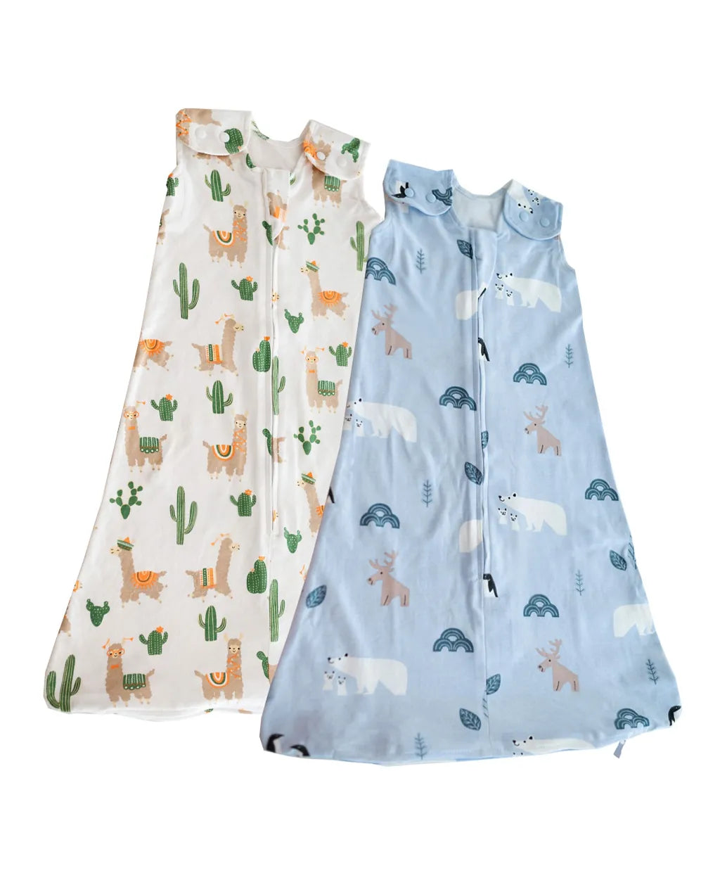 Tickle Tickle Organic Cotton Sleeping Bag Value Pack | 78Cm - Snowfluffs / Llama - Laadlee