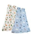 Tickle Tickle Organic Cotton Sleeping Bag Value Pack | 78Cm - Snowfluffs / Llama - Laadlee