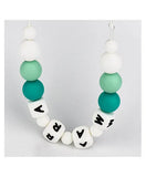 Desert Chomps Little Missy Personalized Necklace - Mint