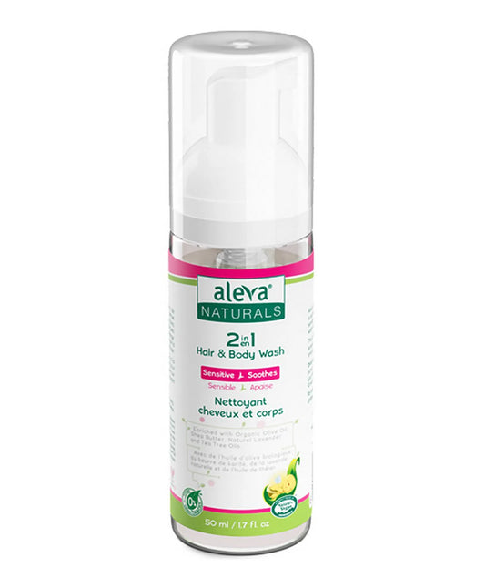 Aleva Naturals 2 In 1 Hair & Body Wash - Travel Size - 50ml