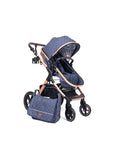 Teknum Double Baby Stroller With Hooks - Grey