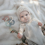 Mushie Silicone Pacifier Clip Luna - Dried Thyme