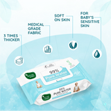 Mother Sparsh 99% Pure Water Baby Wipes - 72pcs (Pack of 3) - Laadlee