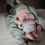 Frigg Rope Silicone Baby Pacifier 0-6M, 2Pack, Honey Gold/Portobello - Size 1 - Laadlee