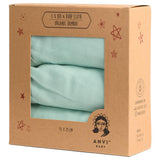 Anvi Baby Set of 3 Organic Bamboo Burp & Bib Cloth - Mint Green