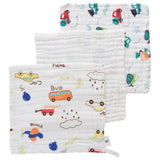 Anvi Baby Muslin Face & Burp Cloth Set of 3 - Automobiles