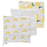 Anvi Baby Muslin Face & Burp Cloth Set of 3 - Go Bananas