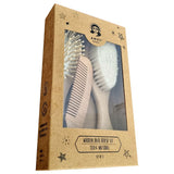 Anvi Baby 100% Natural Baby Wooden Hair Brush Set - Pack of 3