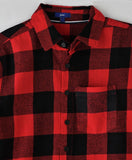 Jam Boys Checkered Flannel Shirt - Red & Black