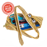 ZIPIT Monster Pencil Case Made of One Long Zipper - Gold