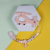 Babies Basic Customized Helicopter Pacifier Clip - Pink