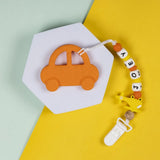 Babies Basic Customized Car Pacifier Clip - Orange