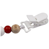 Babies Basic Customized Snowman Pacifier Clip - Red
