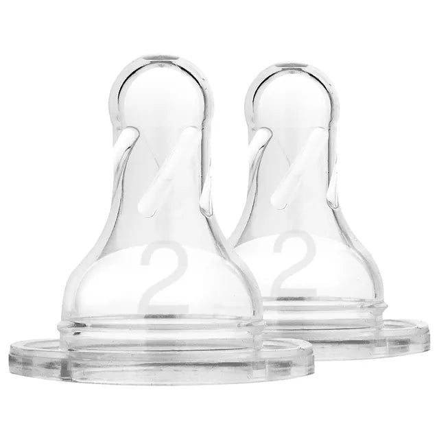Dr. Brown's Level 2 Wide Neck Silicone Options+ Nipple Pack of 2 - Laadlee
